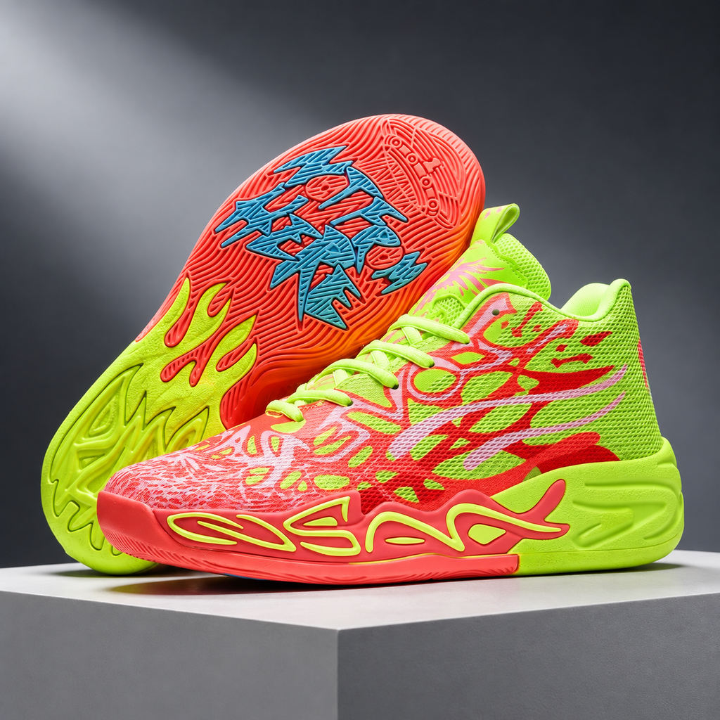 Morgan AeroFlex High-Top Basketball Sneakers – Multicolor Performance Court Shoes