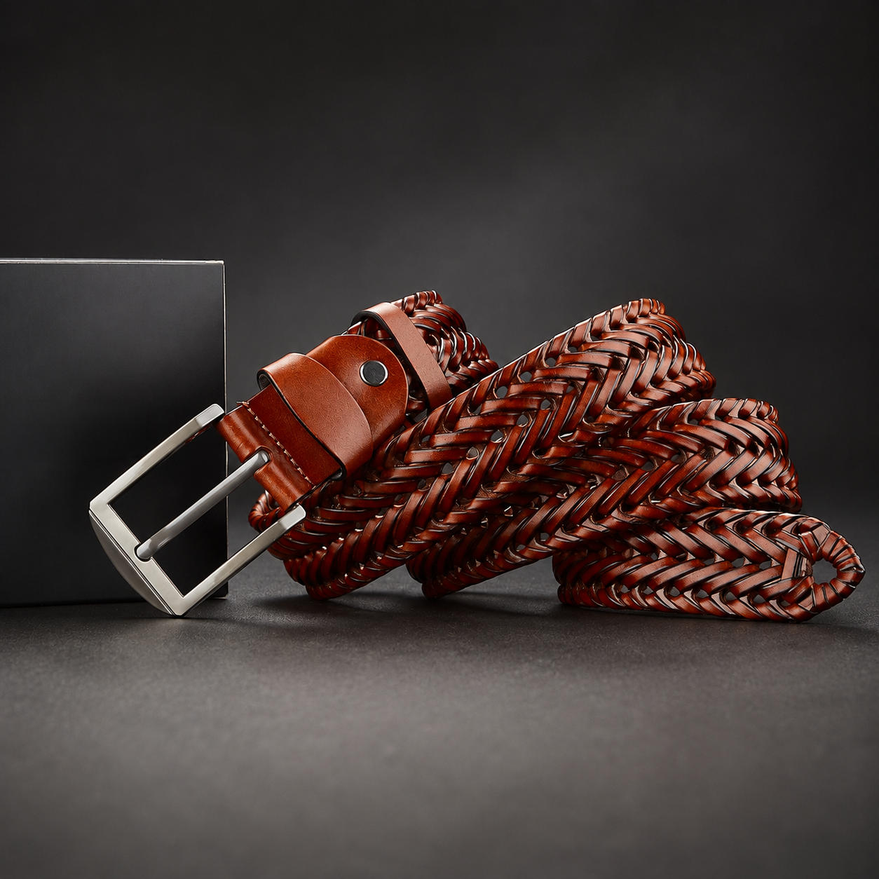 Marco Men’s Braided Cowhide Leather Belt