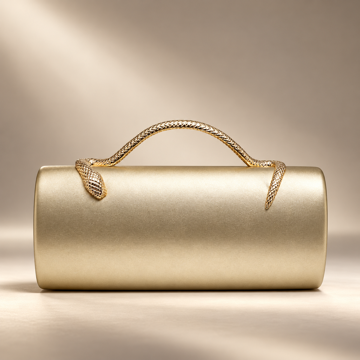 Serafina Snake Handle Cylinder Evening Clutch