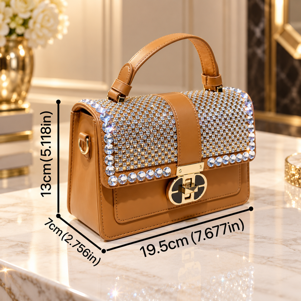 Isabella Crystal-Embellished Top Handle Handbag
