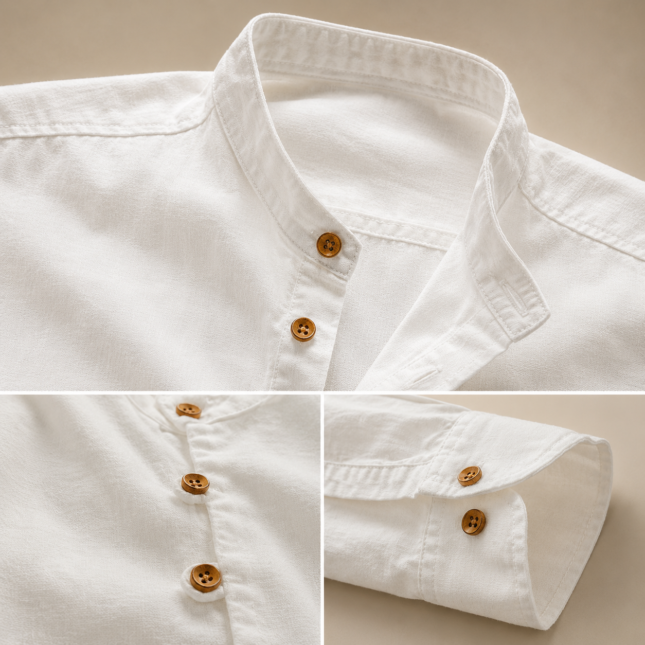 Thierry Men’s Linen-Cotton Button-Down Shirt
