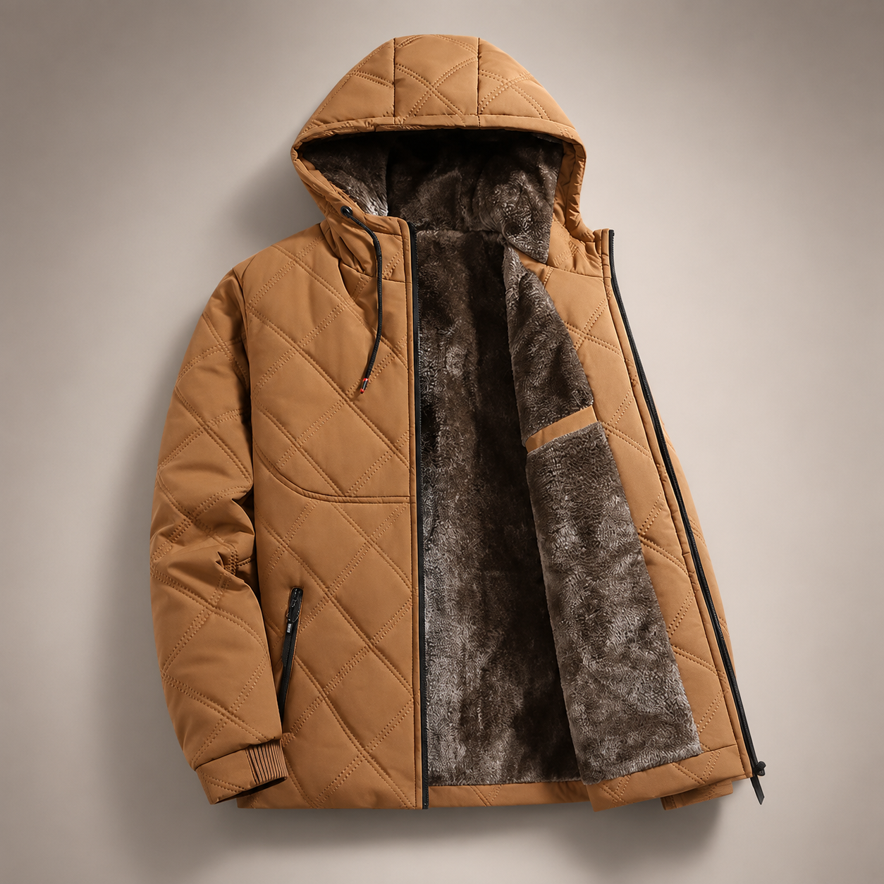 Colton Men’s Quilted Hooded Jacket