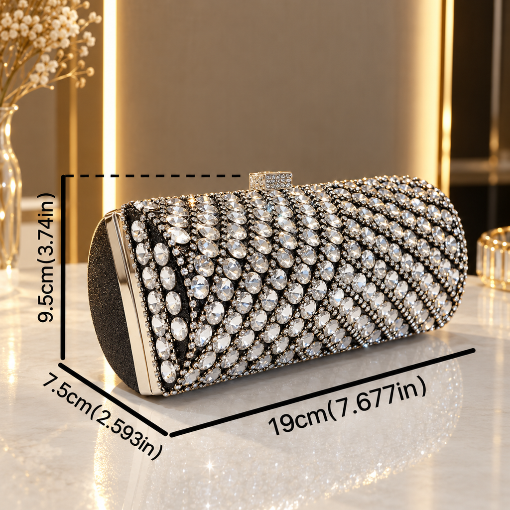 Alessia Crystal Rhinestone Evening Clutch