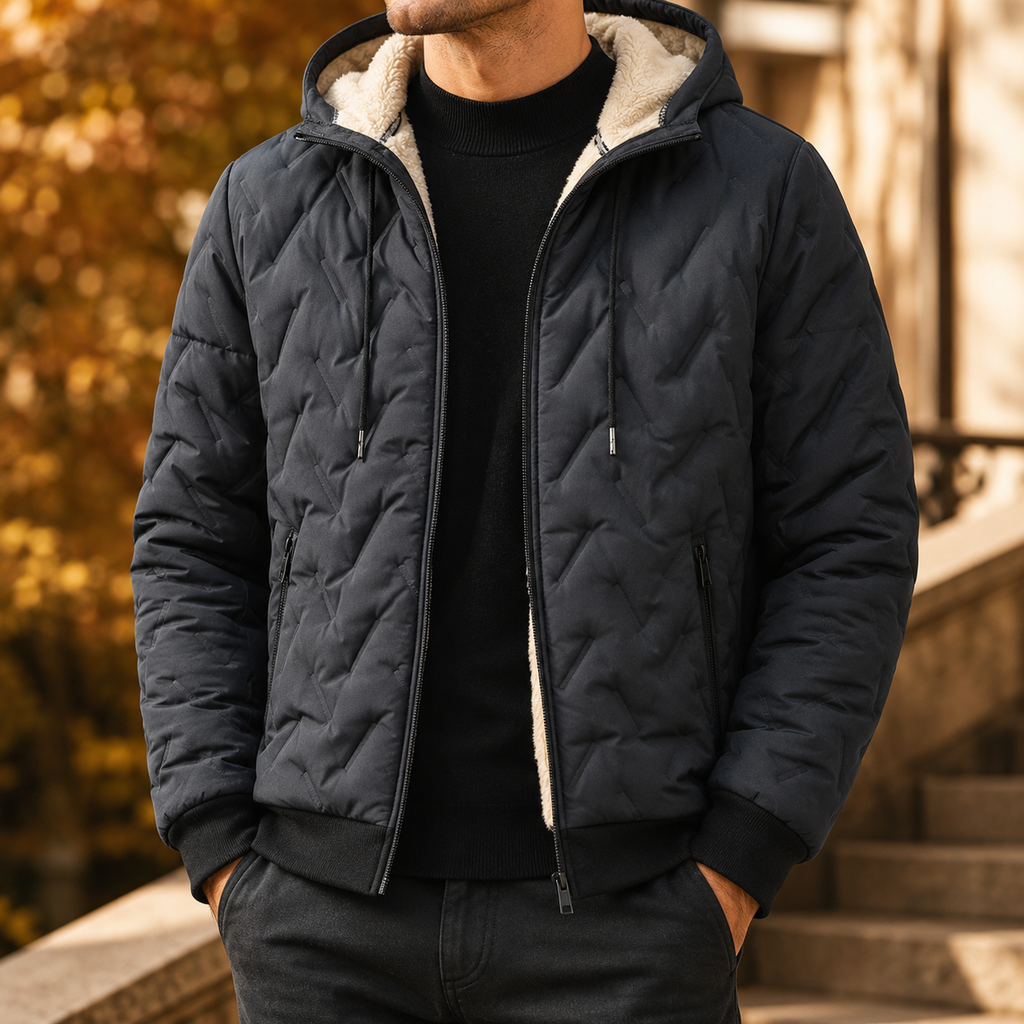 Roman Men’s Quilted Fleece-Lined Jacket