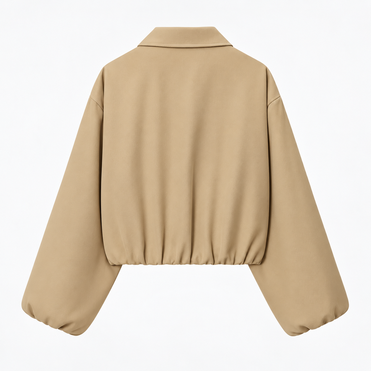 Juliette Women’s Cropped Zip-Up Jacket with Balloon Sleeves