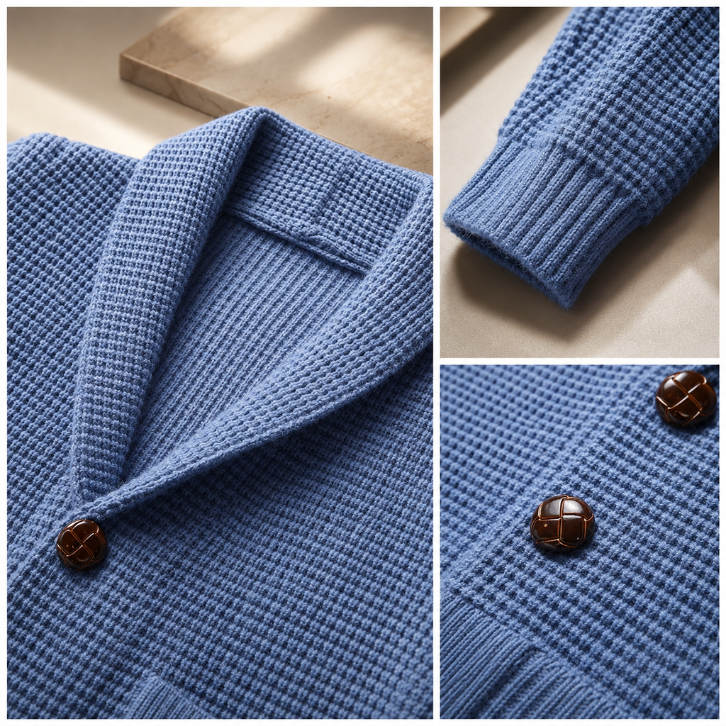 Stefano Men’s Ribbed Button Cardigan