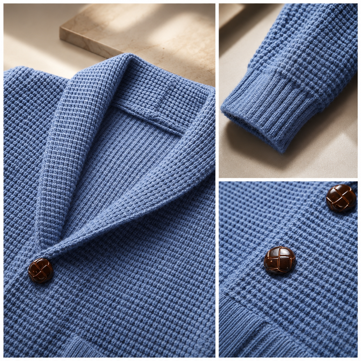 Stefano Men’s Ribbed Button Cardigan