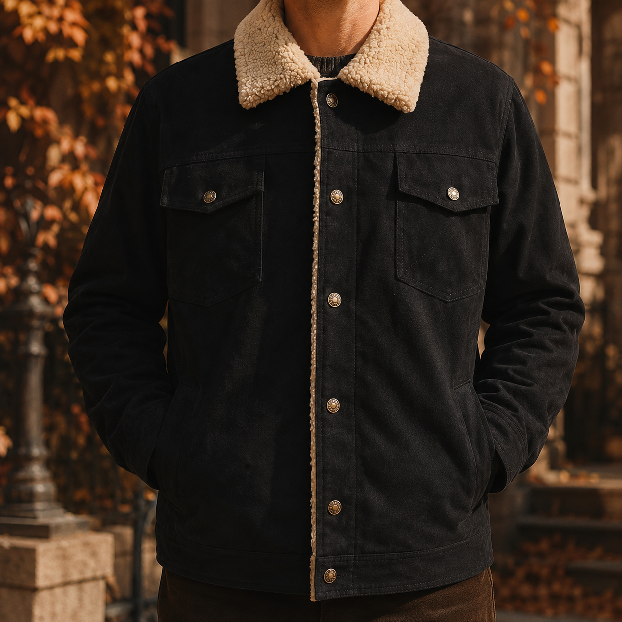 Frederick Men’s Fleece-Lined Bomber Jacket