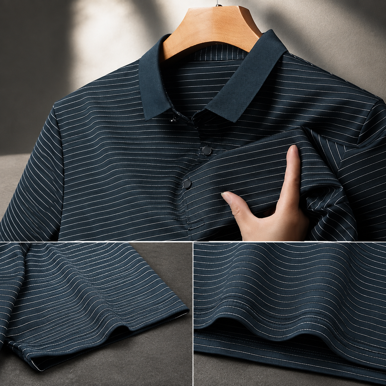 Harrison Men’s Striped Polo Shirt