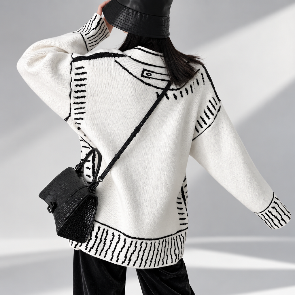 Margot Women’s Contrast Knit Cardigan