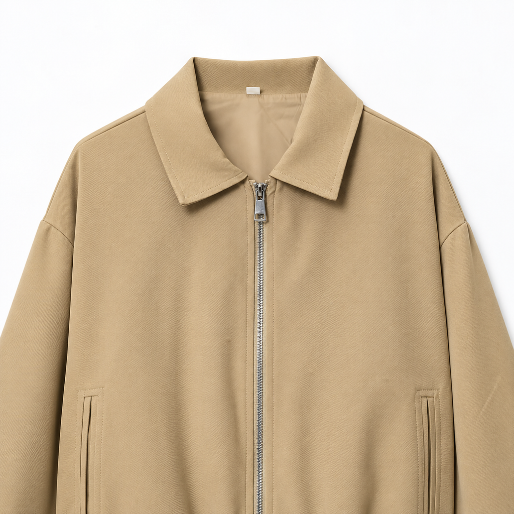 Juliette Women’s Cropped Zip-Up Jacket with Balloon Sleeves