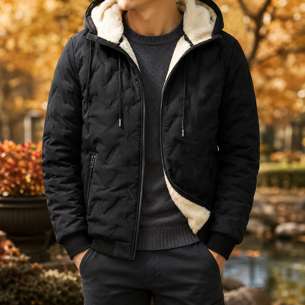Roman Men’s Quilted Fleece-Lined Jacket