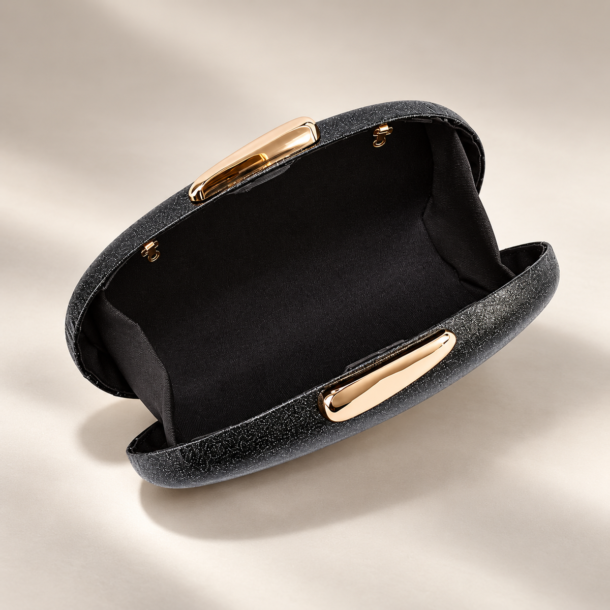 Vivienne Metallic Oval Evening Clutch with Gold-Tone