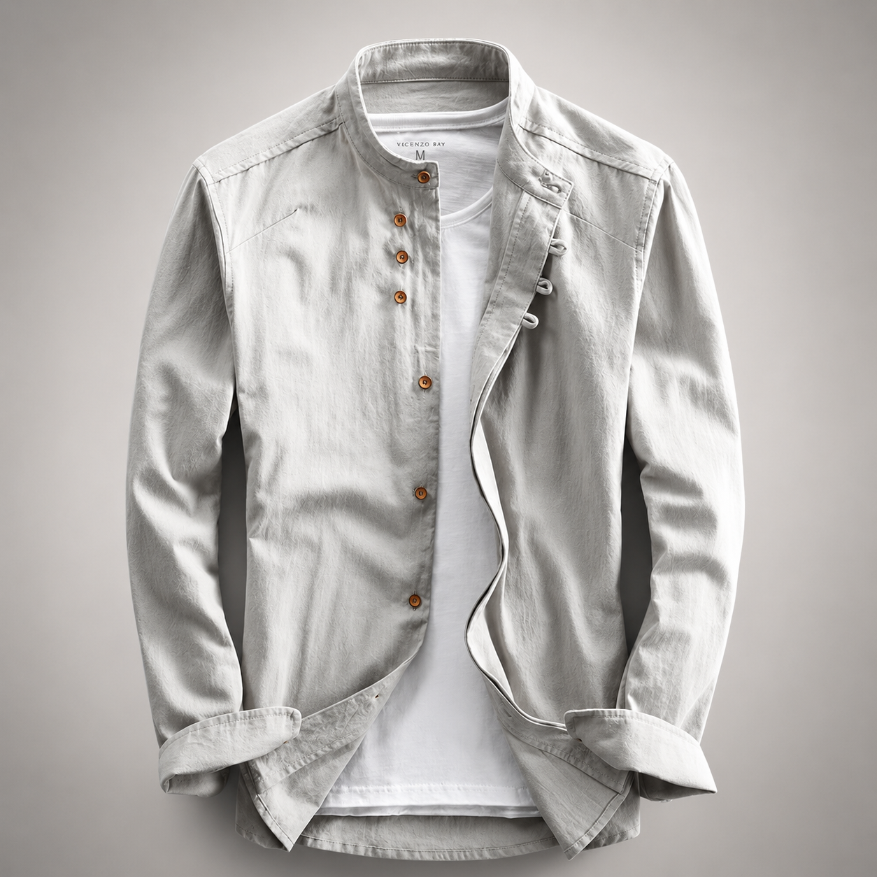 Thierry Men’s Linen-Cotton Button-Down Shirt