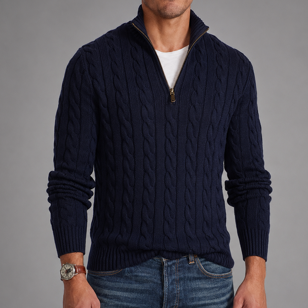 Hudson Men’s Cable Knit Sweater