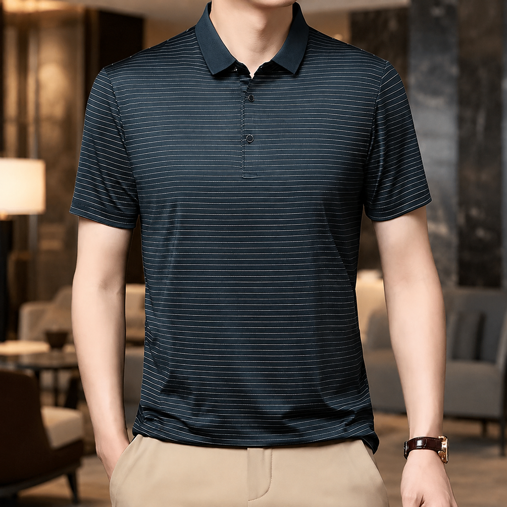 Harrison Men’s Striped Polo Shirt