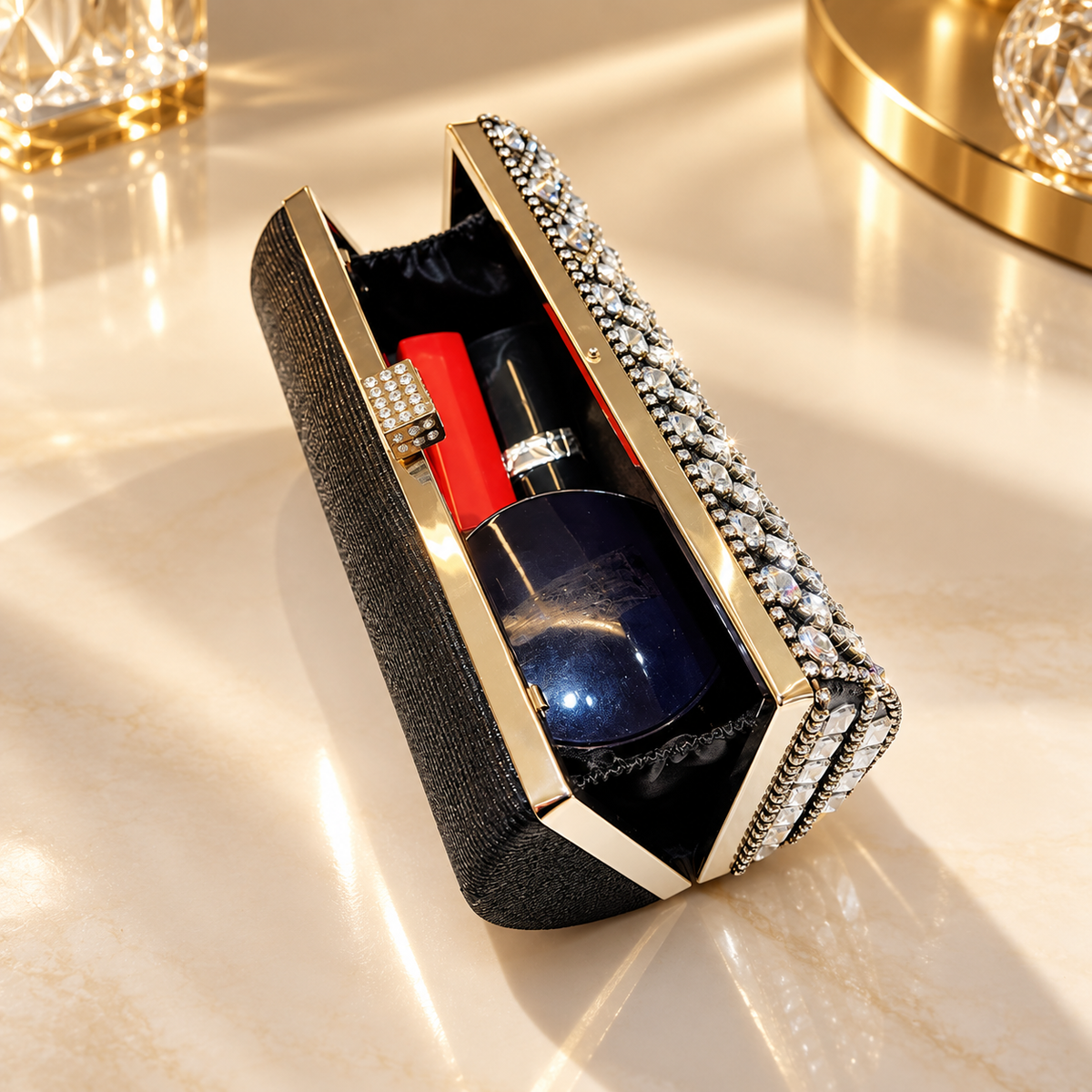 Alessia Crystal Rhinestone Evening Clutch