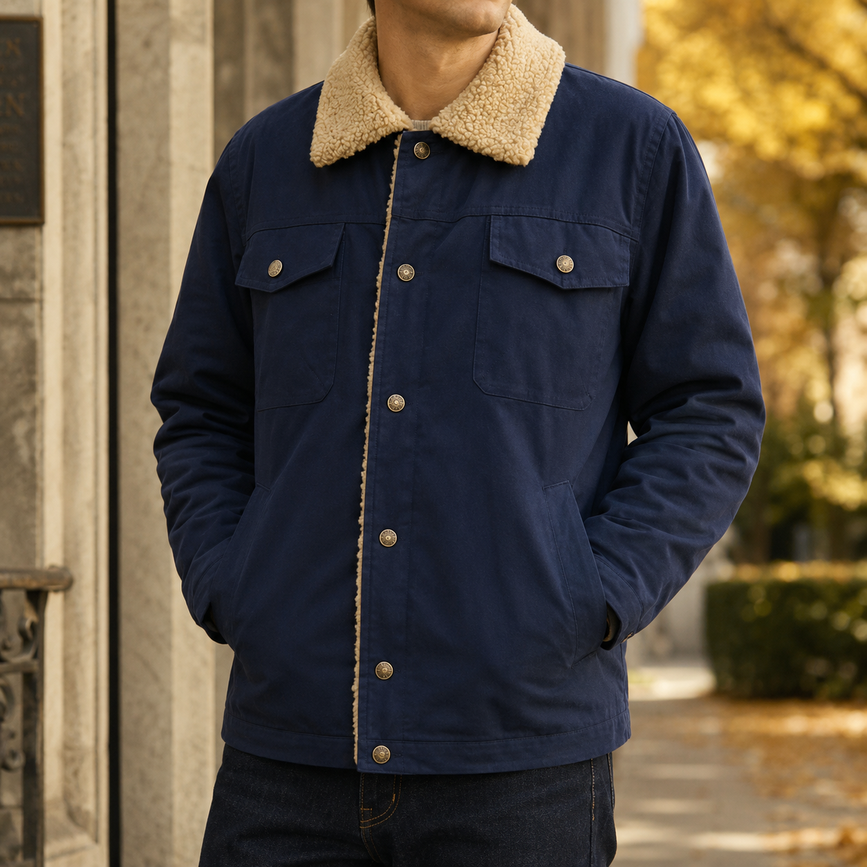Frederick Men’s Fleece-Lined Bomber Jacket