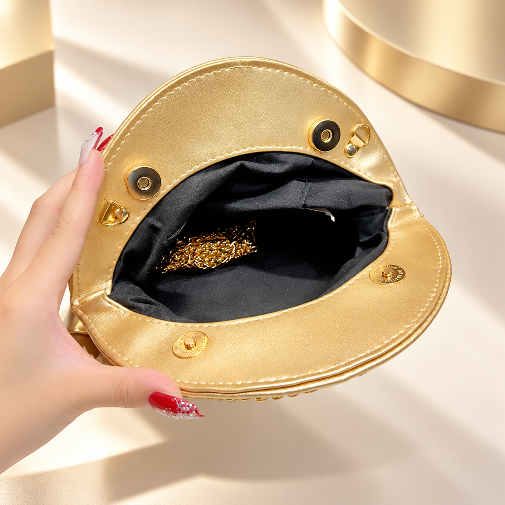 Camille Crystal Crescent Evening Clutch