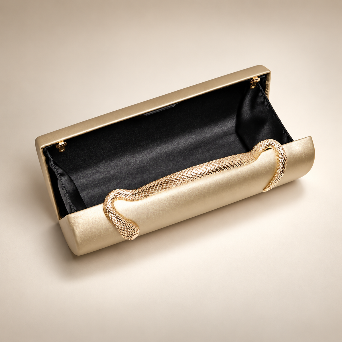 Serafina Snake Handle Cylinder Evening Clutch