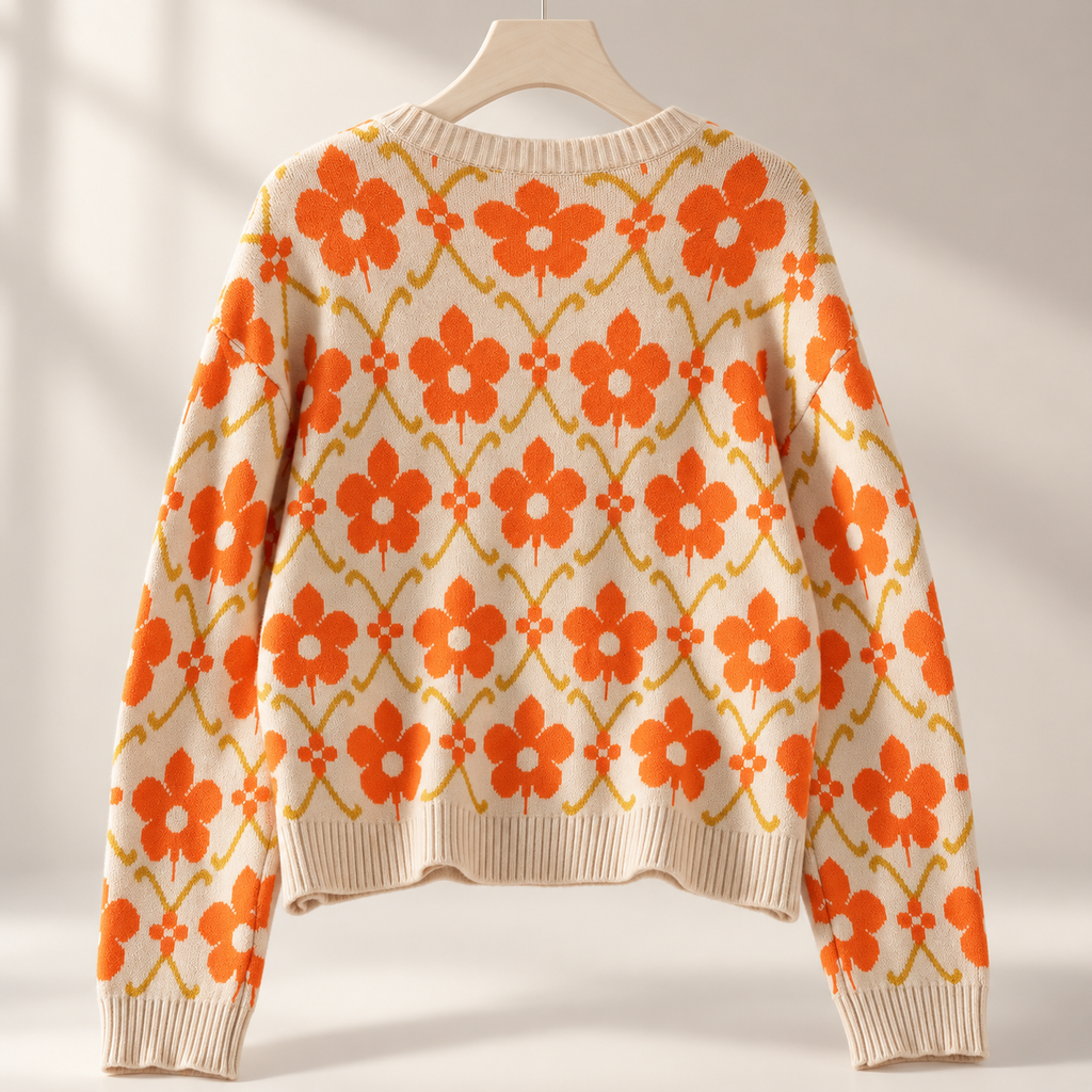 Margot Women’s Floral Knit Button Cardigan