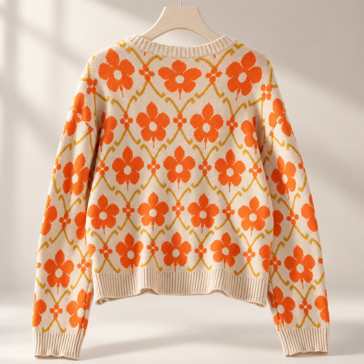 Margot Women’s Floral Knit Button Cardigan