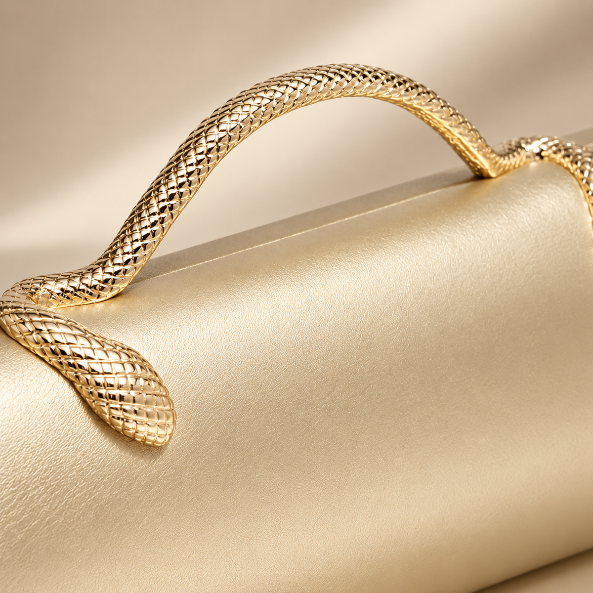 Serafina Snake Handle Cylinder Evening Clutch