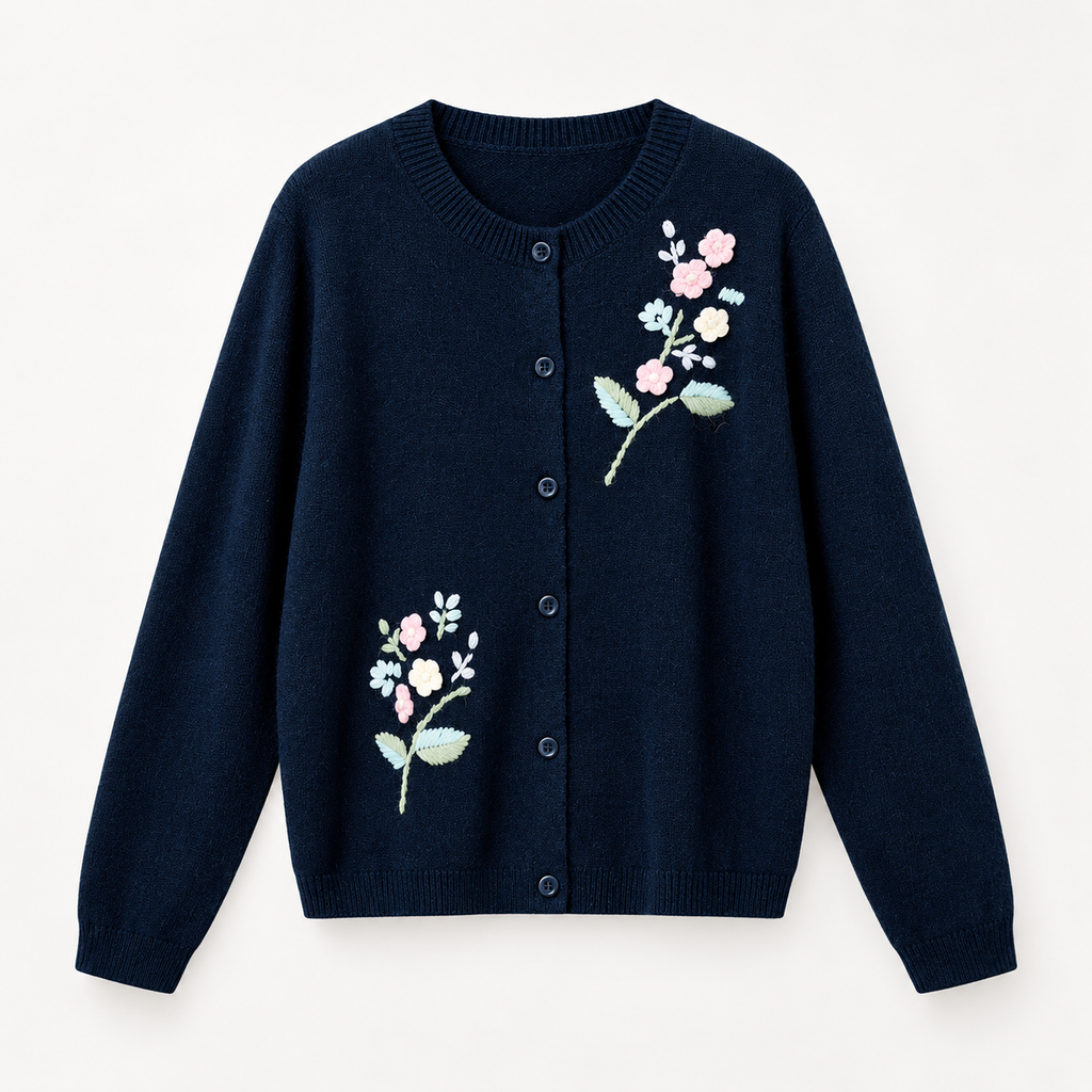 Elodie Floral Embroidered Women’s Cardigan