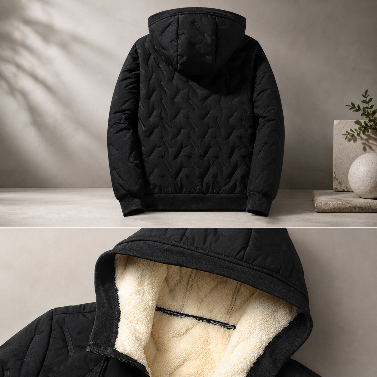 Roman Men’s Quilted Fleece-Lined Jacket