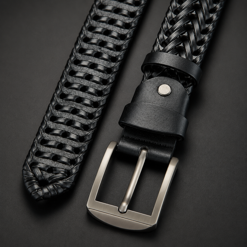 Marco Men’s Braided Cowhide Leather Belt