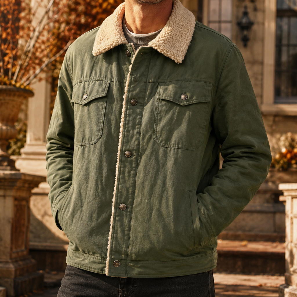 Frederick Men’s Fleece-Lined Bomber Jacket