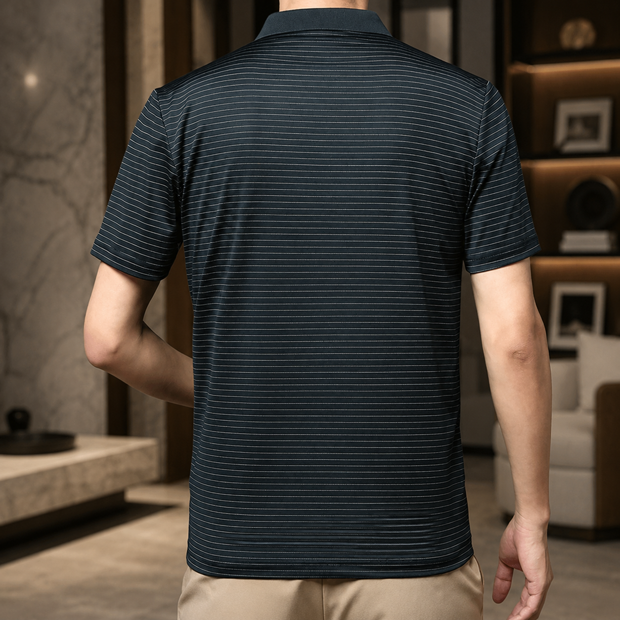 Harrison Men’s Striped Polo Shirt