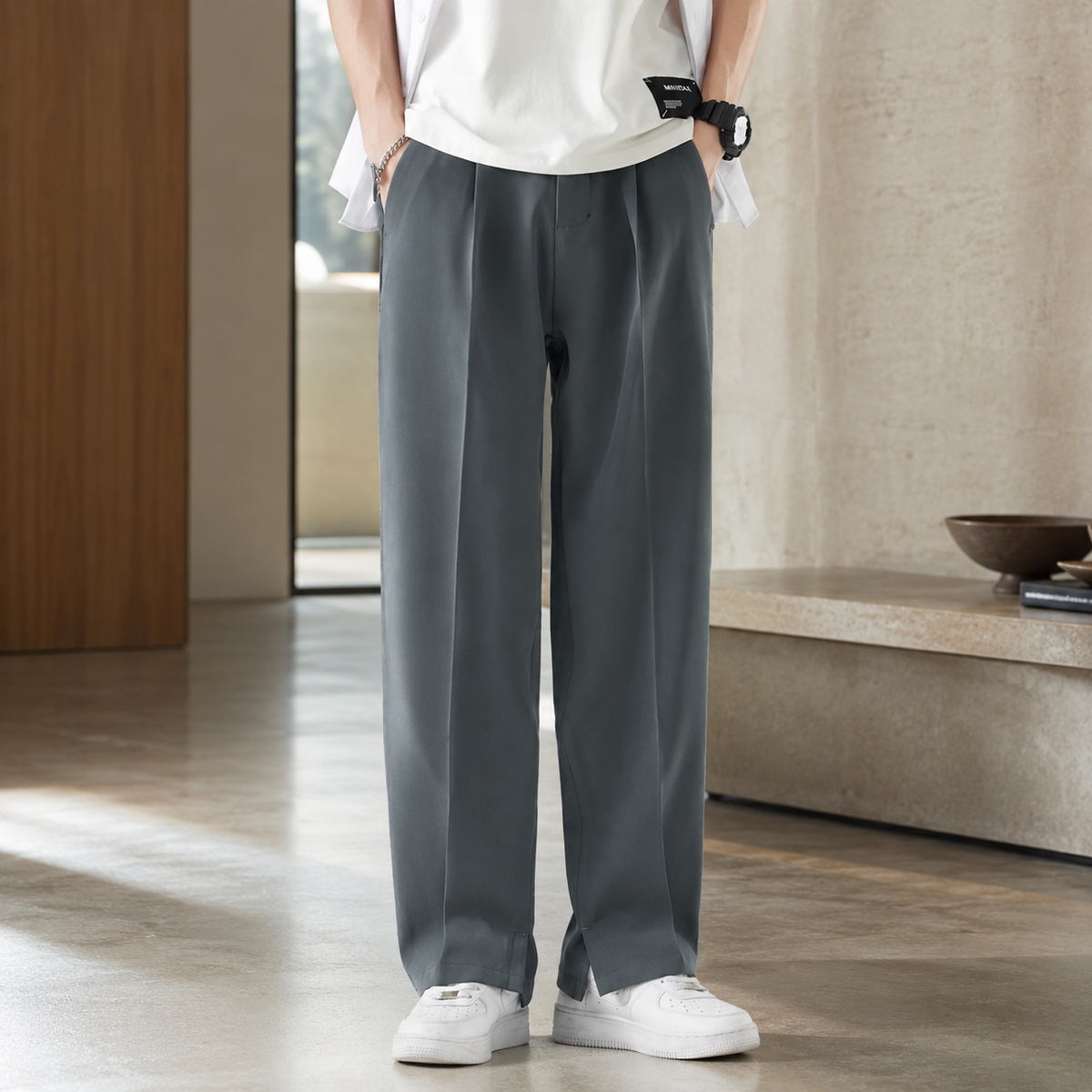 Thierry Men's Pleated Drape Pants
