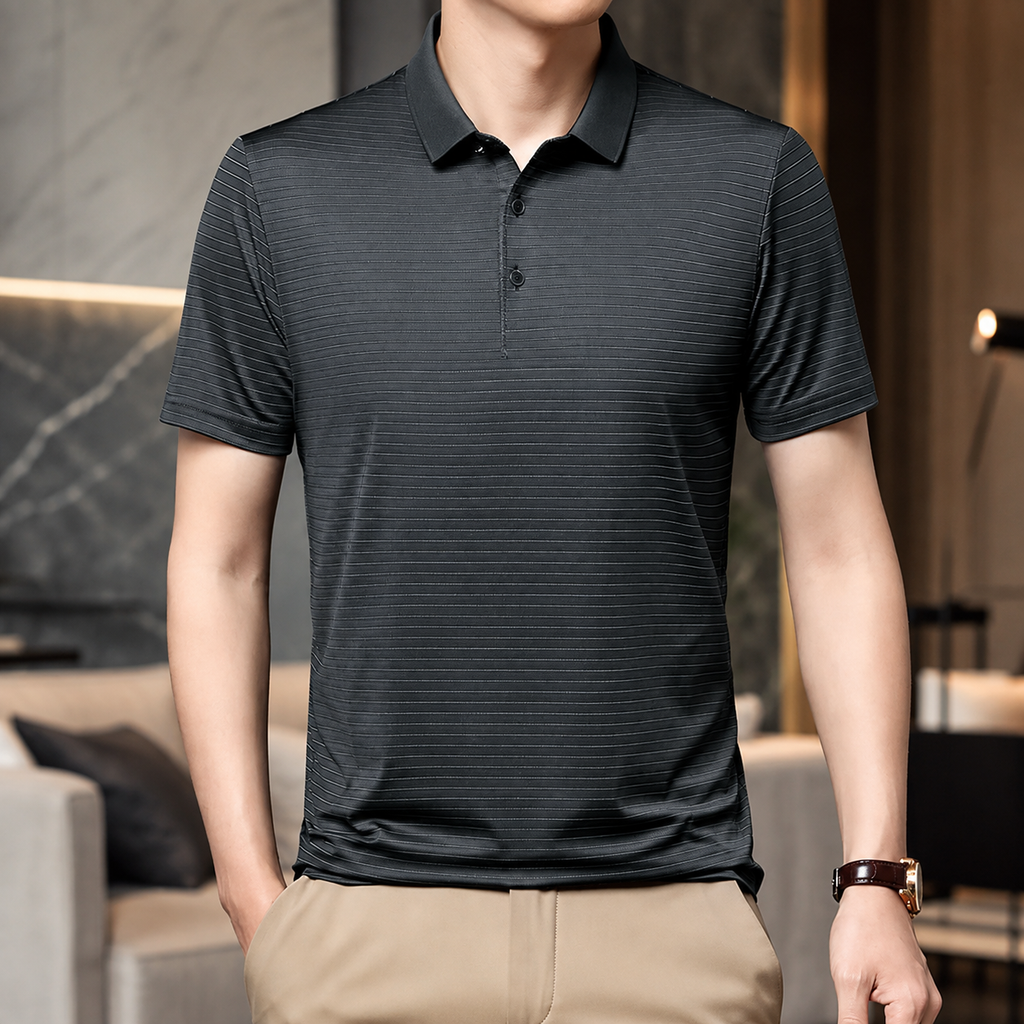 Harrison Men’s Striped Polo Shirt