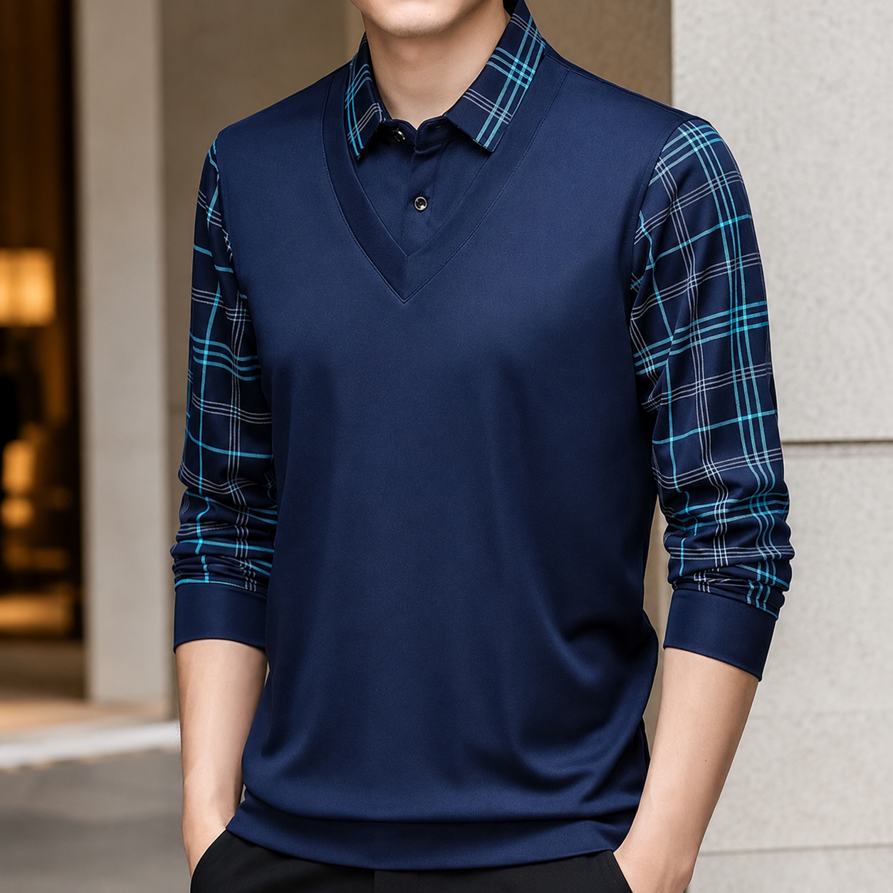 Nicolas Men’s Long Sleeve Polo Shirt