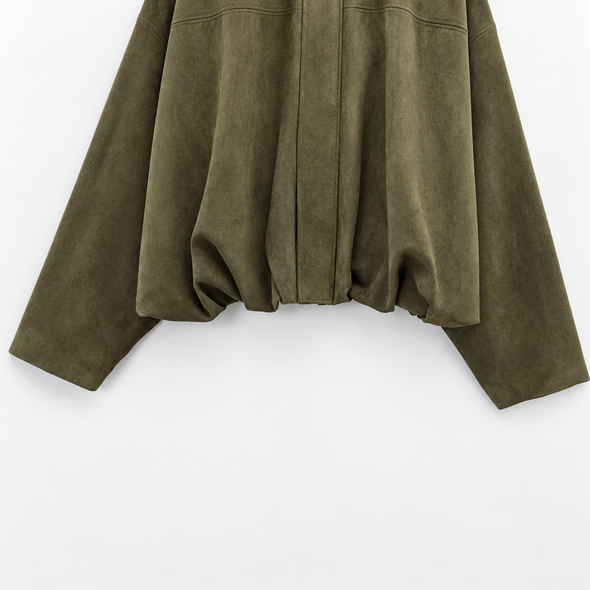 Margot Women’s Cropped Faux Suede Jacket – Relaxed Fit Collared Bomber