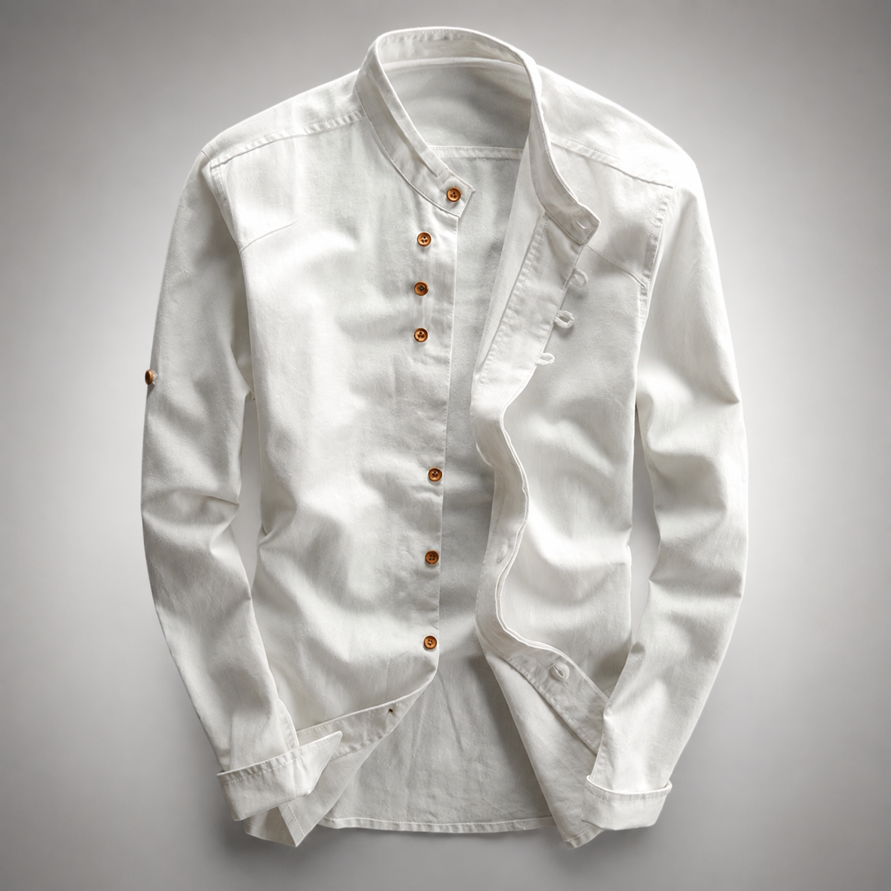 Thierry Men’s Linen-Cotton Button-Down Shirt