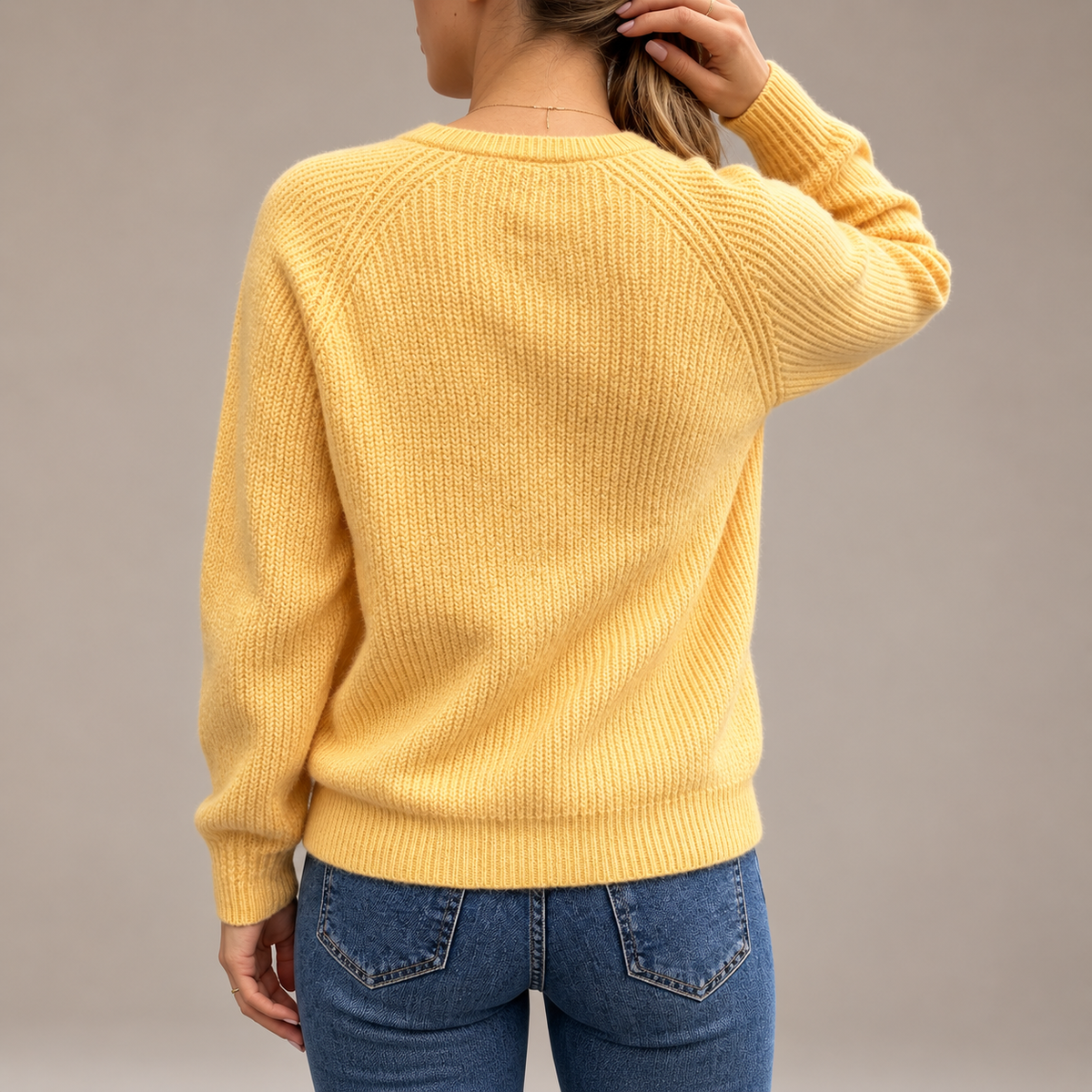 Gianna Women’s Butter Yellow Knit Cardigan
