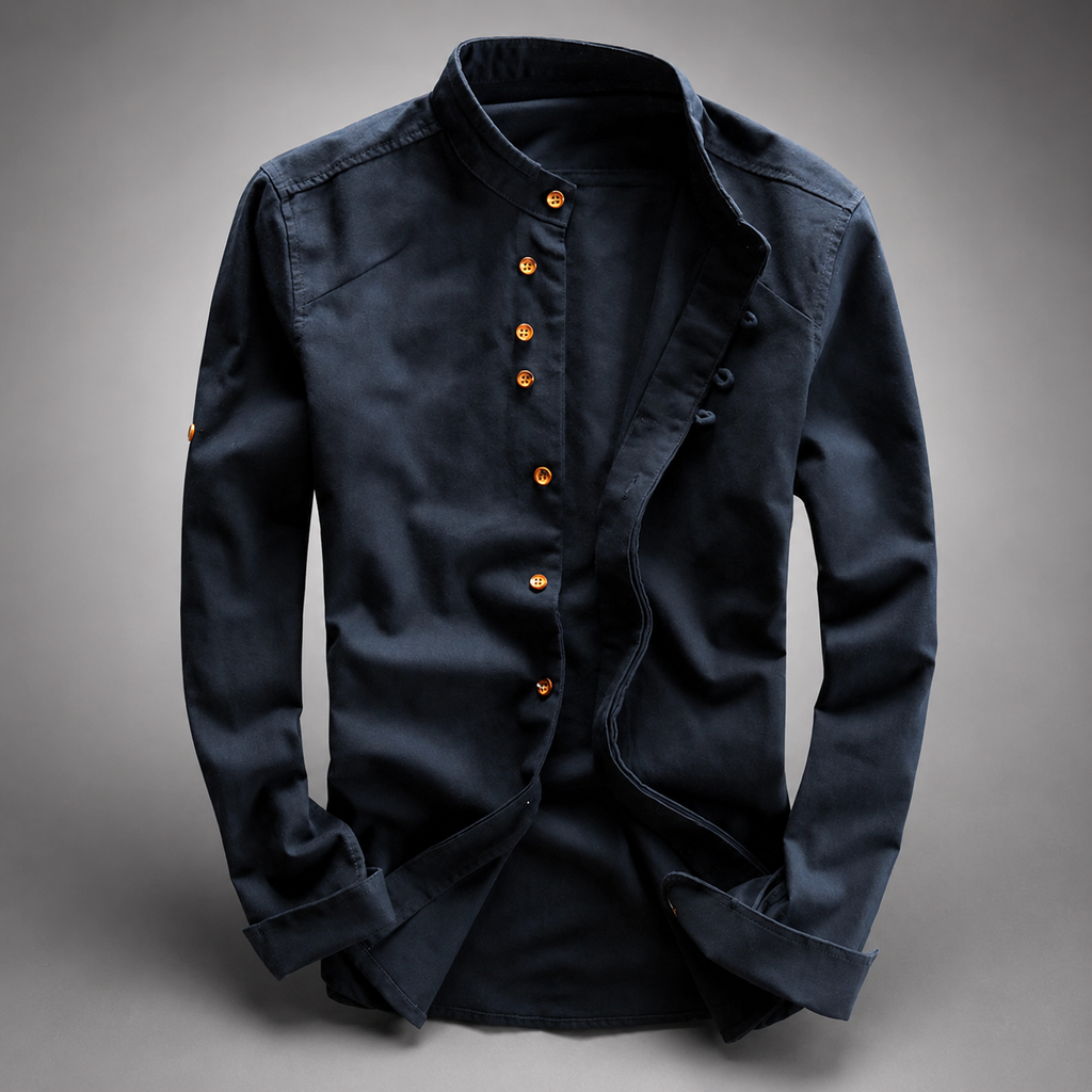 Thierry Men’s Linen-Cotton Button-Down Shirt