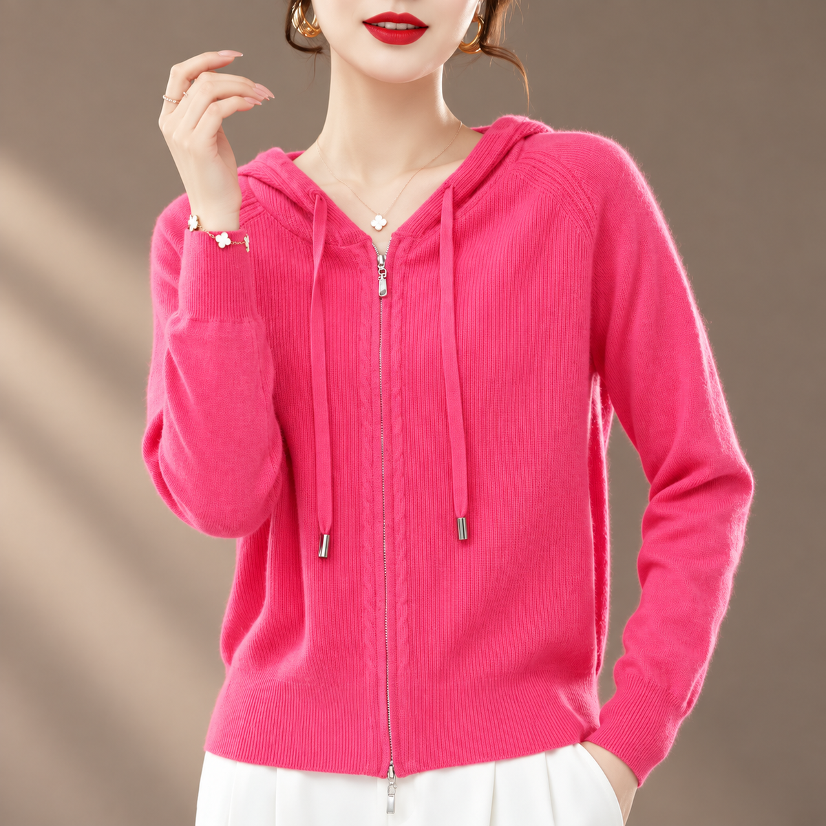 Isadora Women’s Knit Zip-Up Hoodie