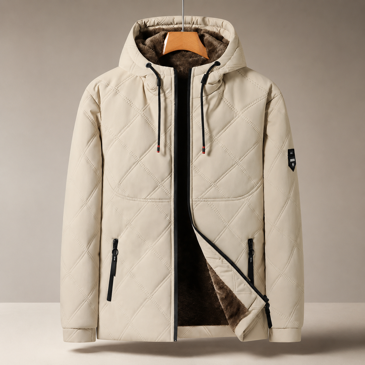 Colton Men’s Quilted Hooded Jacket