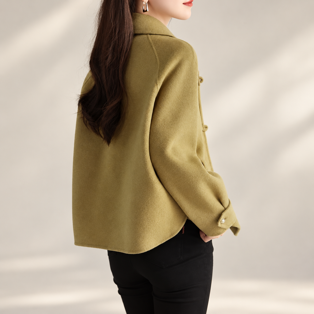 Elodie Women’s Pearl-Button Short Coat