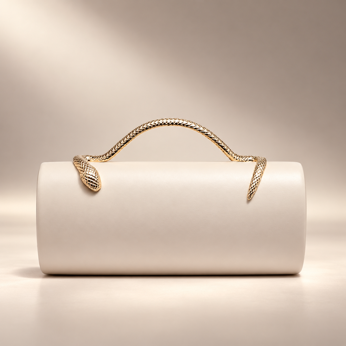 Serafina Snake Handle Cylinder Evening Clutch