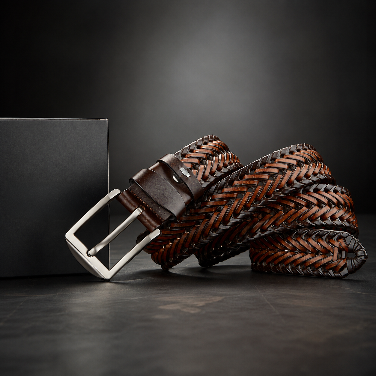 Marco Men’s Braided Cowhide Leather Belt