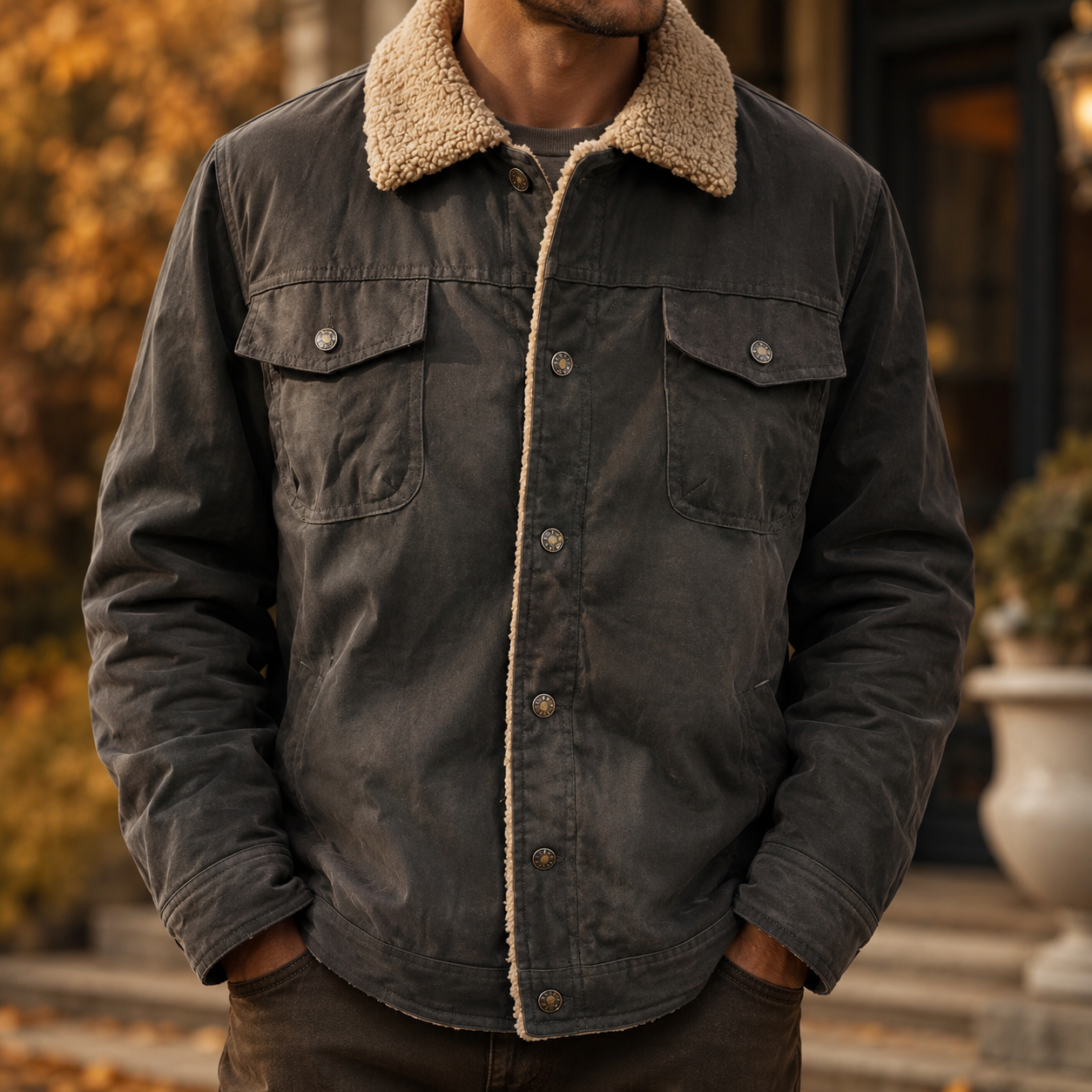 Frederick Men’s Fleece-Lined Bomber Jacket