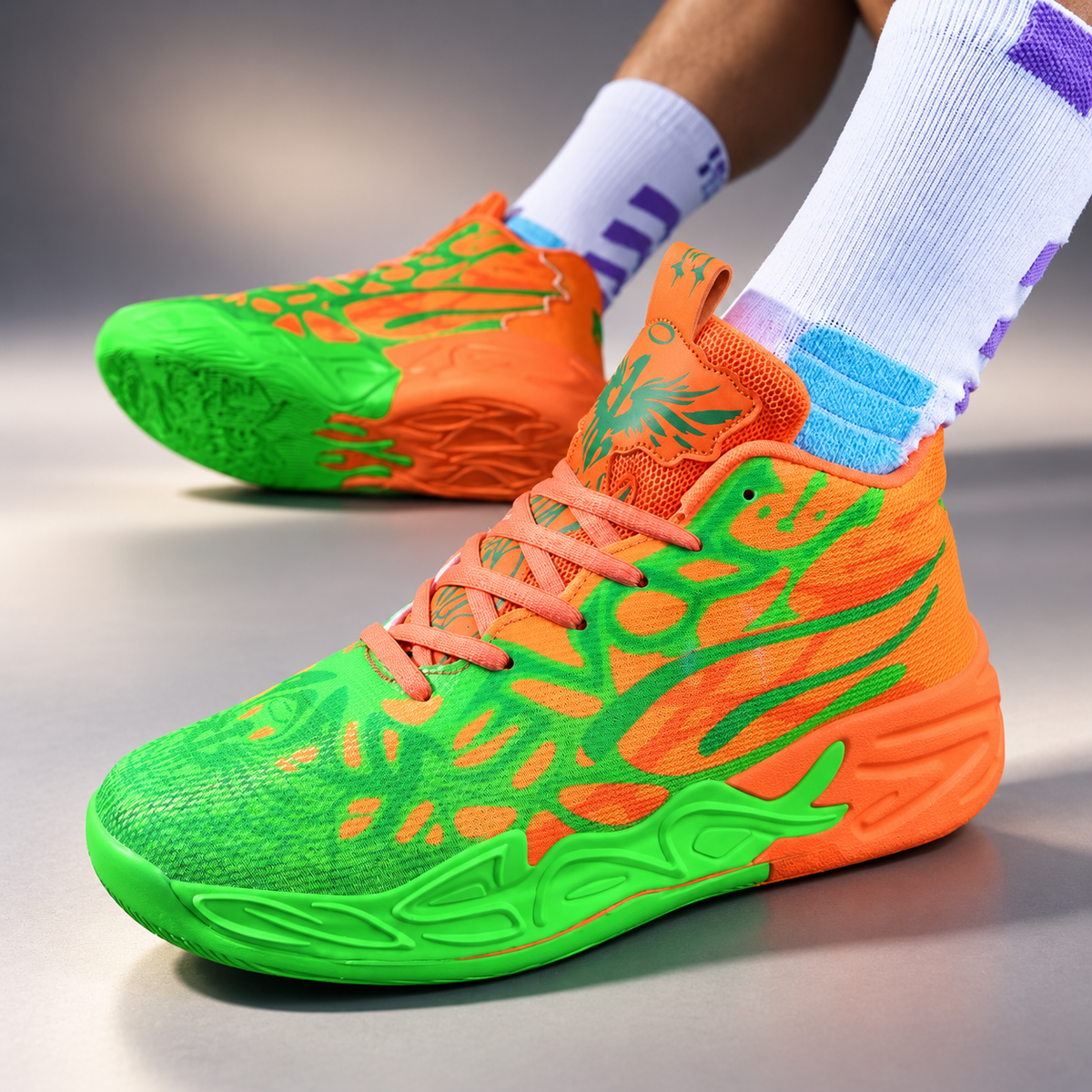 Morgan AeroFlex High-Top Basketball Sneakers – Multicolor Performance Court Shoes