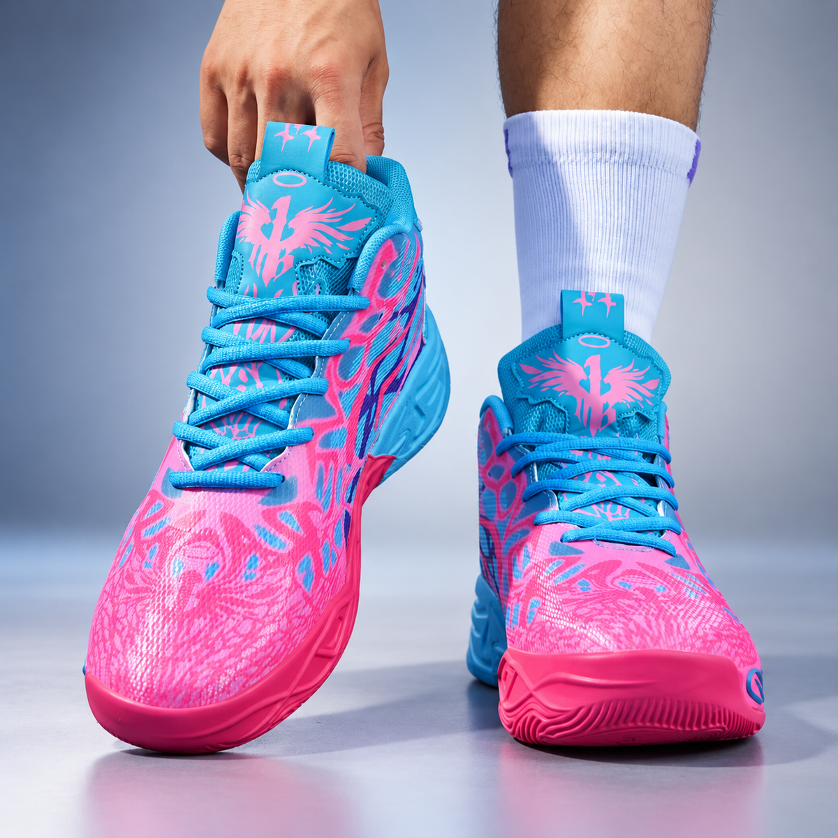 Morgan AeroFlex High-Top Basketball Sneakers – Multicolor Performance Court Shoes