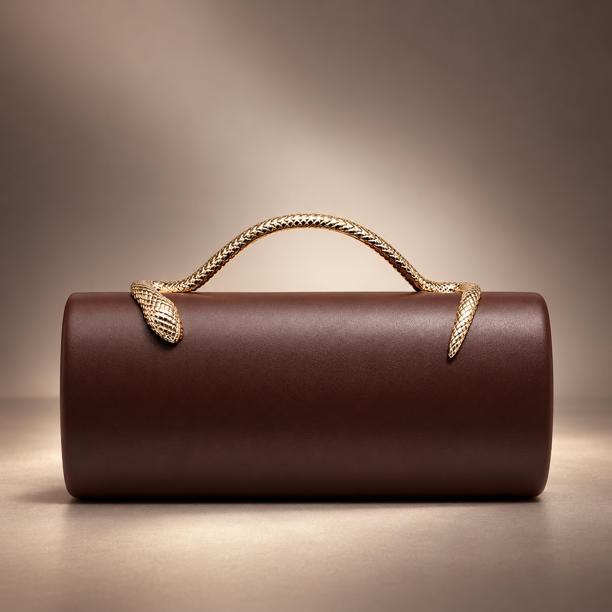 Serafina Snake Handle Cylinder Evening Clutch