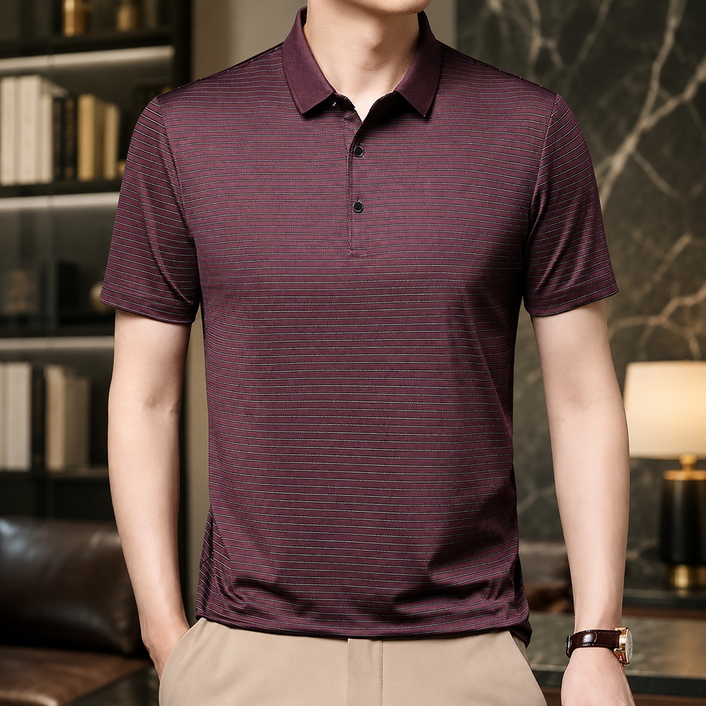 Harrison Men’s Striped Polo Shirt
