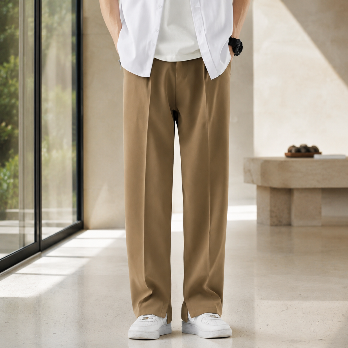 Thierry Men's Pleated Drape Pants